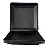 Deep Square Plant Saucers – Extra Thick & Durable Drip Trays | Heavy-Duty Plastic for Indoor & Outdoor Pots | Leak-Proof, Stackable, Reusable Design | Multiple Sizes for Square Planters (1, Deep 29CM)