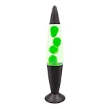 Global Gizmos 48819 Black and Green Lava Lamp/Black Base Colour/Retro Nostalgia/Relaxing Mood Light / 16 Inch Height