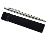 Parker Classic Slimline Ballpoint Personalised Pen In Classy Gift Bag Ideal Anniversary, Birthday or Fathers Day Gift Perfect For Men & Women Engraved Parker Pen With Laser Engraving (Silver)