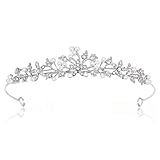Elegant Flower Rhinestone & Pearl Crown Headband – Luxurious Crystal Bridal Tiara for Weddings and Special Occasions