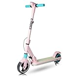 E-RIDES Electric Scooter,6.5'' Foldable Electric Scooters for Kids Ages 8-12, Max 8.7Mph,3-5 Miles of Range,E Scooters Kids LED Display,E Scooter for Kid 6-12 Ages (Pink)