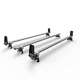 DEMARVAN Roof Rack System suitable for Vauxhall Vivaro 2019 onwards vans, Heavy duty AERO TECH 3 bar system with load stops - AT128LS