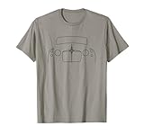 Rover P4 British classic car black outline graphic T-Shirt