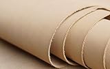 Vegetable Tanned Natural Leather 4 oz Full Gain Cowhide Handmade Bag Shoe Belt DIY Art Crafts Genuine Leathers Dyeable (6"x12")