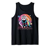 Ferret Retro Synthwave Ferrets Tank Top