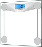 Etekcity Scales for Body Weight, Bathroom Scale with Clear LCD Display, High-Precision Measurement Technology (0.1kg/Max 180kg), 6mm Ultra Slim Design Tempered Glass, Battery Included