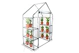 DIVCHI 3 Tier Walk In Greenhouse for Indoor & Outdoor Use | Durable Steel Frame | Clear PVC Cover | Ideal for Growing Vegetables, Flowers, Herbs, and Seedlings