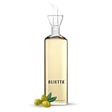 Olietta Oil Dispenser Borosilicate Glass Olive Oil Bottle - 500ml Non Drip Dispenser - Leak Proof Pourer Vinegar Drizzler - Easy Clean Drip Free Bottles for Kitchen