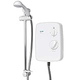 Triton Showers | Agio | Shower Electric | 8.5 KW | Triton Showers Shower I White I Electrical Showers | with Showerhead and Anti Twist Hose | Best Electric Shower Units for Bathrooms - Chrome Finish