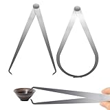2 Pcs Inner&Outer Calipers Measuring Tool, 150mm/6 Inch Vernier Calipers, Stainless Steel Inside Outside Caliper for Pottery, Woodworking, and Precision Measurement