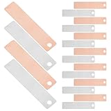 ULTECHNOVO Copper Zinc Sheet 20 PCS, 1.57X0.35X0.08 Inch Purity Copper Plating Anode Copper Plating Kit Pure Copper Anode Sheet Copper Strips for Roof Moss Electroplating