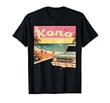 Kona Retro Beach Vacation Souvenir Kona Surf T-Shirt