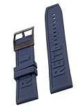 yaponuk Watch band Accessories Suitable For Breitling Series Men's And Women Watch Straps with Pin Buckle 22 24mm(Dark blue black,24mm)