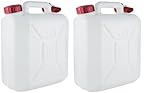 Unibos 2 x 10 Litre Jerry Can Water Storage Petrol Diesel Fuel Container Camping Caravan Water storage