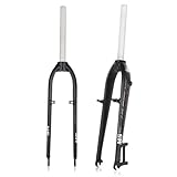 Gerenecic 26" 27.5" Bikes Rigid Fork 1-1/8" Threadless Straight Steerer Mountain Bike Rigid Fork Disc/V Brake QR 9X100mm Ultralight Aluminum Alloy Bike Hard Forks