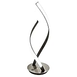 Design By Pepper LED Double Spiral Bedside Table Lamp - White LED Double Helix Lamp Metal Base - for Reading, Bedroom, Living Room, Office
