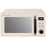 Russell Hobbs RHM2026C STYLEVIA 20 Litre 800 W Cream Digital Microwave, 5 Power Levels, Mirror Finish, 8 Auto Cook Settings