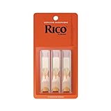D’Addario Woodwinds - Rico Soprano Sax Reeds - Soprano Saxophone Reeds - Soprano Reeds Crafted for Beginners, Students, Educators - Strength 1.5, 3-Pack