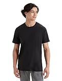 icebreaker Men's Tencel Lyocell Cotton SS T-Shirt for Everyday Use, Adventure, Gym & Training - Black, L