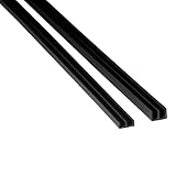 Vivarium Glass Runner Set, Black, 6mm, 1 Metre, Top and Bottom Track, UK Made