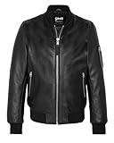Schott NYC Men's lcbombers Leather Bomber, Black, L