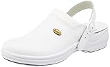 Scholl Unisex New Bonus Unpunched Medical Professional Clog, White, 6 UK