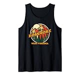 Vintage Rossmore West Virginia Mountain Hiking Souvenir Prin Tank Top
