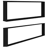 vidaXL Wall Cube Shelves Set - Engineered Wood, Modern Black Oak, 100x15x30cm, Perfect for Living Room/Bedroom
