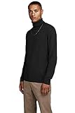 Jack & Jones NOS Men's Jjeemil Knit Roll Neck Noos Turtleneck, Black (Black Black), Large