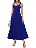 Brosloth Womens Wedding Guest Dresses Elegant Long Sweetheart Neckline Sleeveless Cocktail Dress, Royal Blue, XL