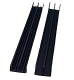 2.44M (8ft) long Vivarium Glass Runners Track, Double Channel 4mm, 6mm TOP & BOTTOM BLACK or WHITE COLOUR TMW Profiles (2.44M long Black 6mm Top & Bottom)