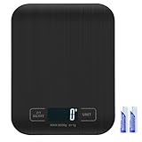 Kitchen Scale, 11 lb Digital Food Scales with Batteries, 5 Units with Tare Function, Touch Button, Backlit LCD Display