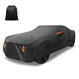 X AUTOHAUX Car Cover for Chevy Camaro 2010-2021 Aluminum Film Outdoor Waterproof Sun Rain Snow Hail Protection with Driver Door Zipper
