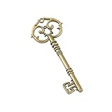 HoitoDeals 1Pcs Antique Gold Large Santa Keys Steampunk Skeleton Christmas Xmas Charms Novelty Item