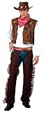 Wicked Costumes Mens Western Cowboy Fancy Dress Costume - X-Large