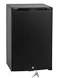 SMETA 12V Fridge 50L [Upgraded], 2 Way Fridge 12V 240V with Lock for Van, RV, Office, Hotel Reversible Door|Cooling Excellent|Black
