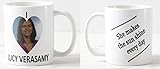 Mug - I Love (Heart) Lucy VERASAMY : SHE Makes The Sun Shine Every Day - itv Weather Girl Forecast Presenter Mugs M129FR