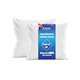 Rohi Set of 2 Hypoallergic Cushion Inner Pads (Pack of 2) 18" x 18" (45cm x 45cm) Cushion Insert Decorative Square Pillow Stuffer for Sofa Couch Cushions