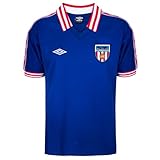 Sunderland 1978 Away Umbro Retro Football Shirt Pique Blue X-Large Cotton