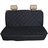 rhinos autostyling FOR Vauxhall Mokka (2012 ON) - Heavy Duty Black Strong Quilted Pet Dog Cat Hammock Rear Seat Cover Protector
