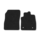 Ford Fiesta Van (2017+) Car Mats Accessories Tailored Fit Carpet Floor Mats Non Slip Black Trim Full Coverage Compatible Accessory Front Set Anti Slip Granulated Backing Hand-Finished Clips