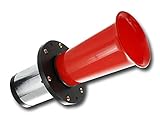 OOO-GAHH 12V RED AIR HORN RETRO TRUMPET 110dB KLAXON FOR CAR PICKUP VAN TRUCK CAMPER MOTORHOME CUSTOM VINTAGE PROJECT