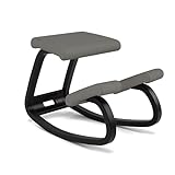 Varier Variable Black/Grey Ergonomic kneeling chair – Multi-Purpose Rocking Seat for Home, Office and Study – 10 Year Quality Guarantee