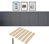 15PCS 6mm Wall Panelling Kit Shaker Style 3D Wall Panel Kit | MDF Wall Panels - Paintable Accent Panel Kit for a Stylish Upgrade to Any Home Decor 100cmx10cm (6mm)