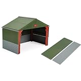 Britains Machinery Shed Toy Accessory, Farm Toys for Children Tractor Toy, Compatible with 1:32 Scale Toys, Suitable for Collectors & Children from 3 Years, Green