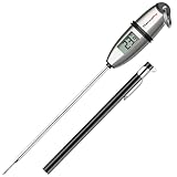 ThermoPro TP02S Digital Meat Thermometer, Instant Read Thermometer for Air Fryers Cooking, 13.5cm Temperature Probe with Tip Cover, Auto-Off and Non-Slip Ring, Ideal for Cooking BBQ Sugar Jam Kitchen