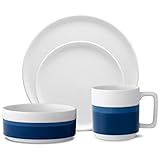 Noritake ColorStax Stripe Blue 4-Piece Place Dinnerware Setting