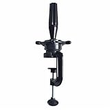 Davinona Training Head Stand Adjustable Mannequin Manikin Training Practice Canvas Head Holding Clamp Stand for Wig Display Styling Black