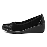 SOFT-LITES. Softlites Diana Womens Black Wedge Shoe - Size 7 UK - Black