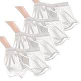 INNERSY Mens Boxers White Underpants Ice Silk Underwear Quick Dry Trunks Nylon Pants Summer 4 Pack (S, 4 White)